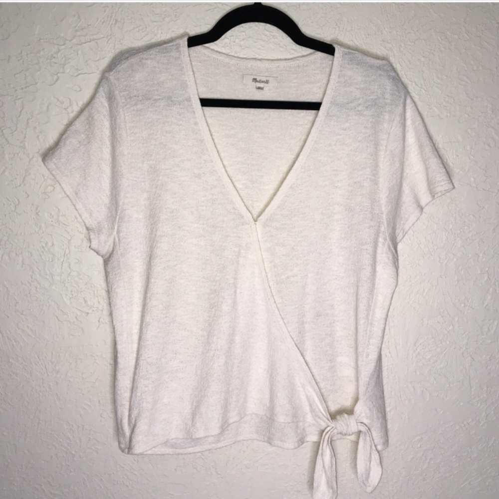 Madewell Texture and Thread Wrap Tie Top